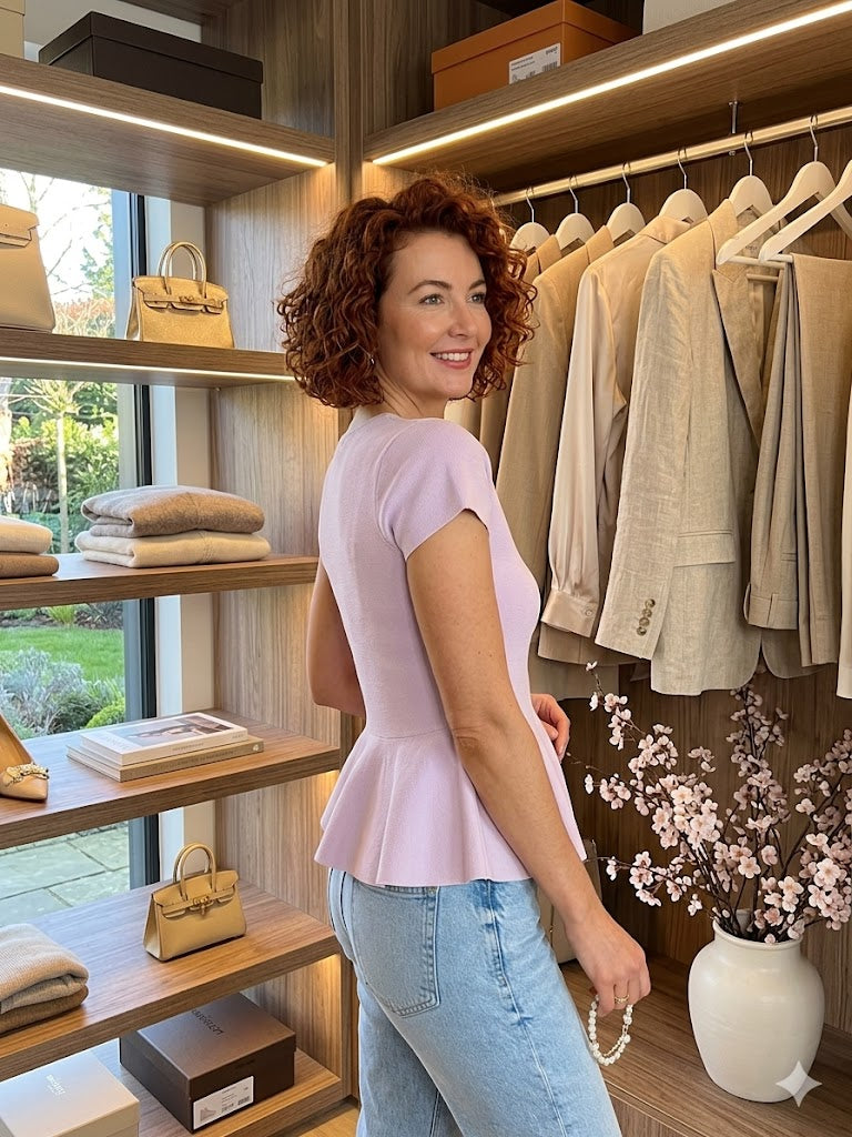 Effortless Chic! 2026 Spring Knitted Peplum Top | Elegant Short Sleeve Pullover Sweater - Slim Fit O-Neck Casual Sweater for Date Night & Work