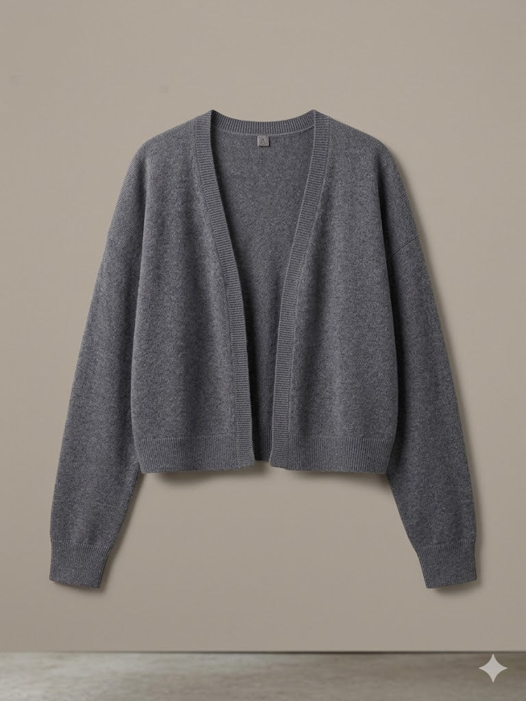 Minimalist Solid Knit Sweater Jacket - Women's Temperament Long Sleeve Cardigan - Chic 2026 Winter Casual Outerwear