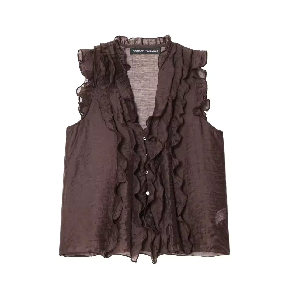 Effortless Temperament! V-Neck Layered Summer Tank Top | Chic Sleeveless Blouse for Office & Vacation - Available in 3 Must-Have Colors